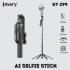 Jmary KT-299 Rotation Smart Tripods Al Face Sensor Selfie Stick Tripod Upto 1.8 Meter long 360° Horizontal - Black